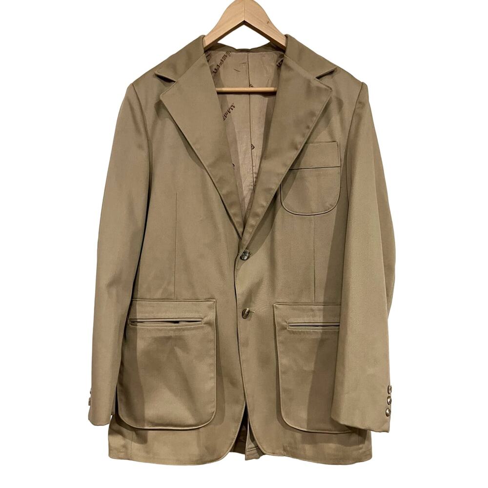 Vintage Esprit by Campus Men’s Sports Coat Tan Blazer Jacket Made in USA Sz 42L